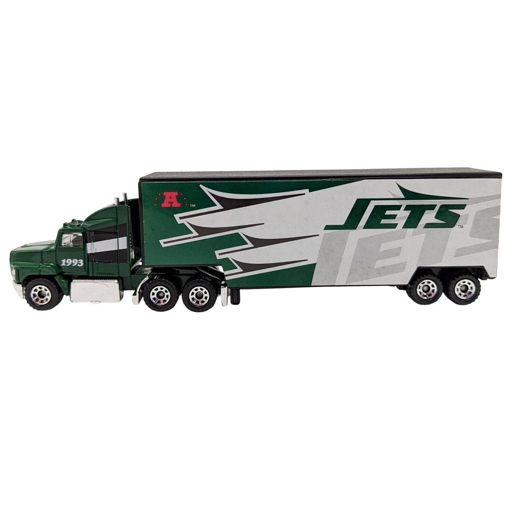 1993 Matchbox NFL New York Jets Diecast Truck Semi Trailer 1/80